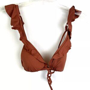 Eberjey Women’s Grayson Rusty Red Bikini Top Size M